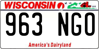 WI license plate 963NGO