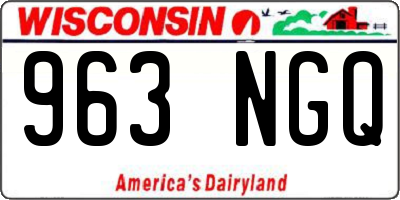 WI license plate 963NGQ