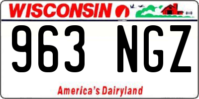 WI license plate 963NGZ