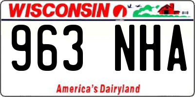 WI license plate 963NHA