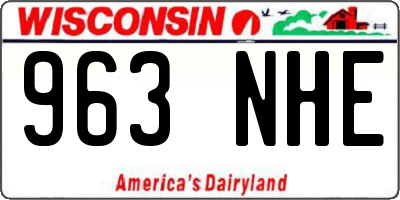 WI license plate 963NHE