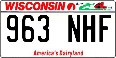 WI license plate 963NHF