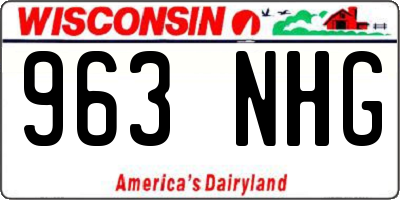WI license plate 963NHG