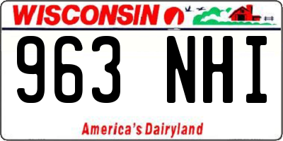 WI license plate 963NHI