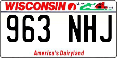 WI license plate 963NHJ