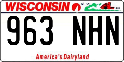 WI license plate 963NHN