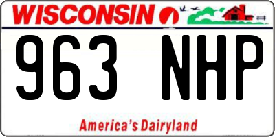 WI license plate 963NHP