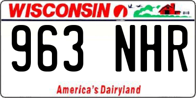 WI license plate 963NHR