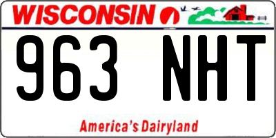WI license plate 963NHT