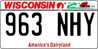 WI license plate 963NHY