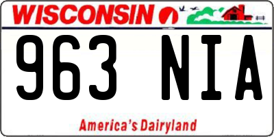 WI license plate 963NIA