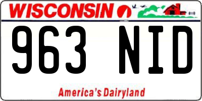 WI license plate 963NID