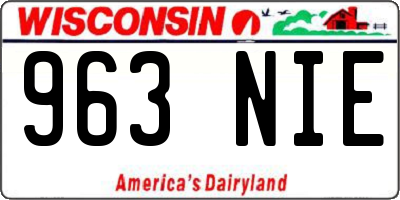 WI license plate 963NIE