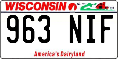 WI license plate 963NIF