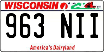 WI license plate 963NII