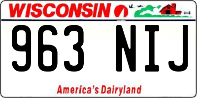 WI license plate 963NIJ