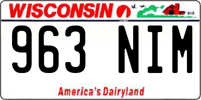 WI license plate 963NIM