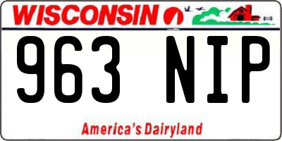 WI license plate 963NIP