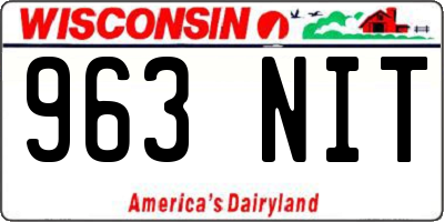 WI license plate 963NIT
