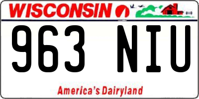 WI license plate 963NIU