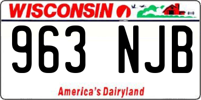 WI license plate 963NJB