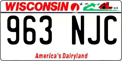 WI license plate 963NJC