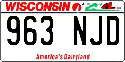 WI license plate 963NJD
