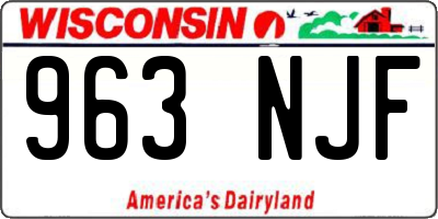 WI license plate 963NJF