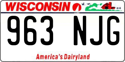 WI license plate 963NJG