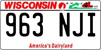 WI license plate 963NJI