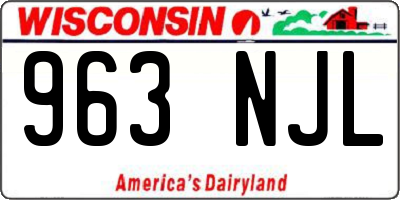 WI license plate 963NJL