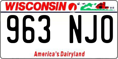 WI license plate 963NJO