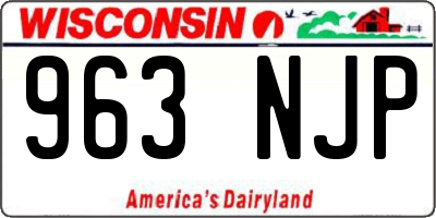WI license plate 963NJP