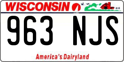 WI license plate 963NJS