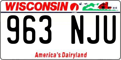 WI license plate 963NJU