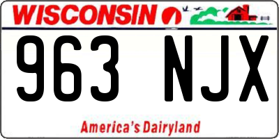 WI license plate 963NJX