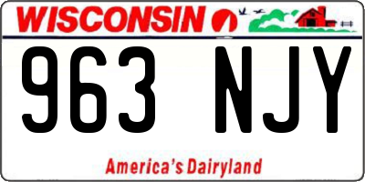 WI license plate 963NJY
