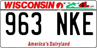 WI license plate 963NKE