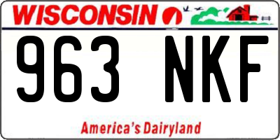 WI license plate 963NKF