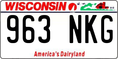 WI license plate 963NKG