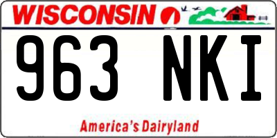 WI license plate 963NKI