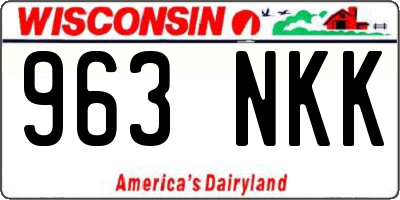 WI license plate 963NKK