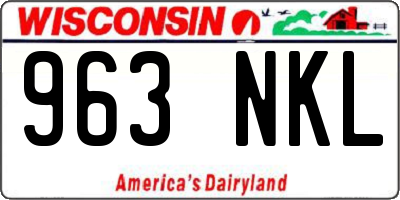 WI license plate 963NKL