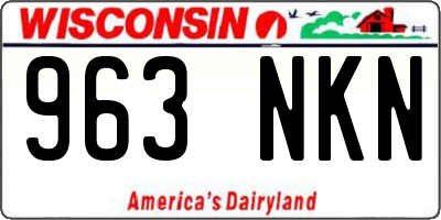 WI license plate 963NKN
