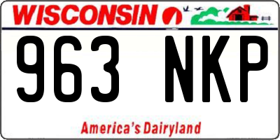 WI license plate 963NKP