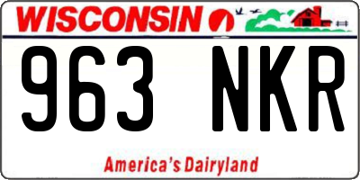 WI license plate 963NKR