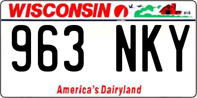 WI license plate 963NKY