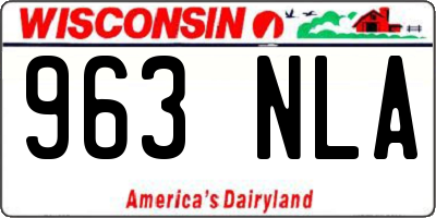 WI license plate 963NLA