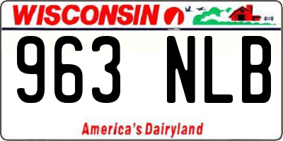 WI license plate 963NLB