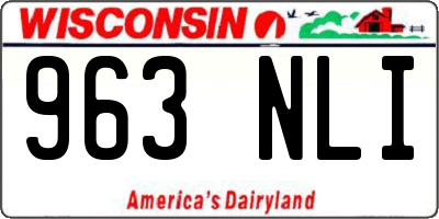 WI license plate 963NLI